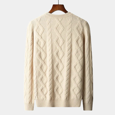 OLD MONEY Merino Gewatteerde Gebreide Trui