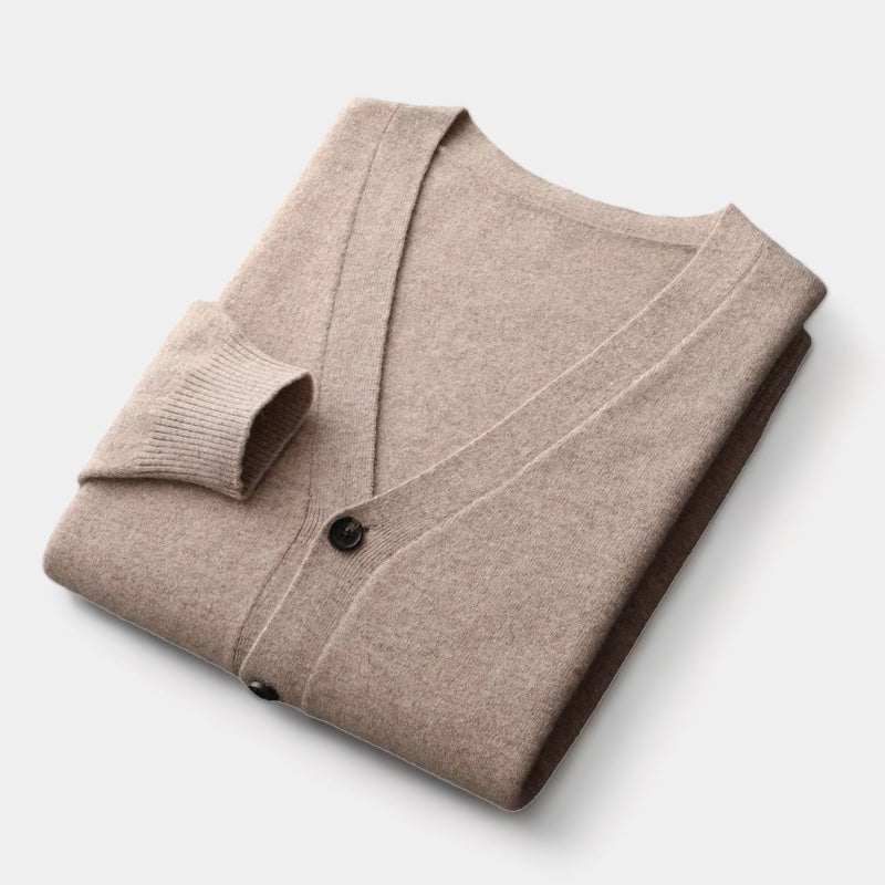 OLD MONEY Merino Cardigan Trui