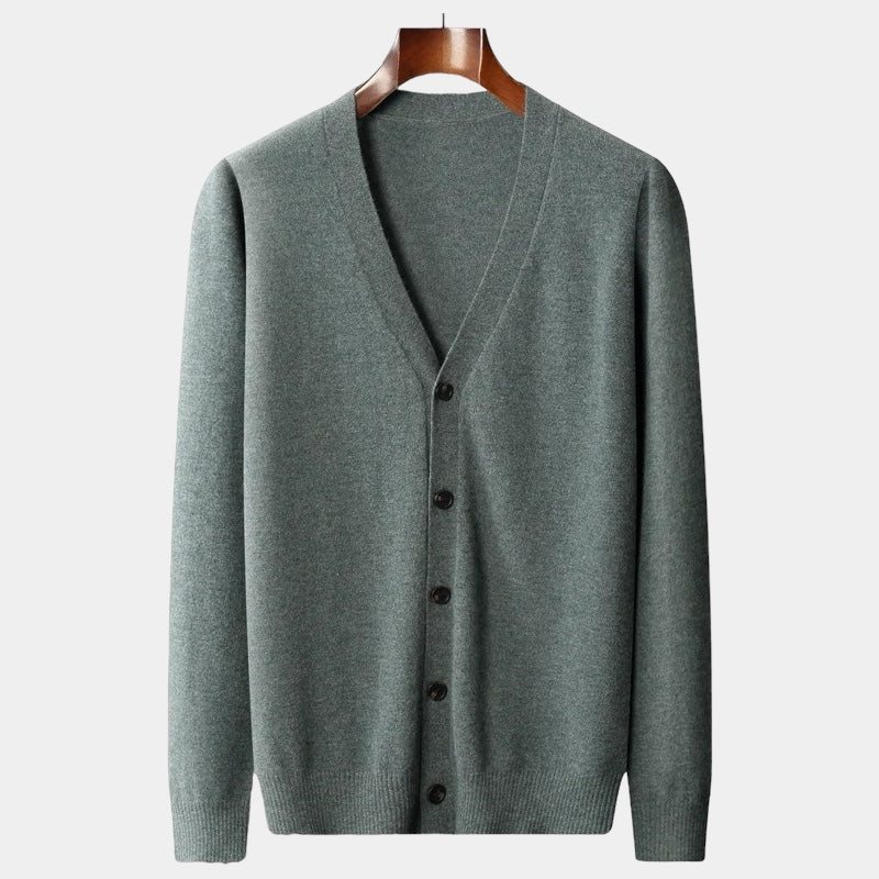 OLD MONEY Merino Cardigan Trui