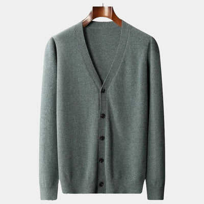 OLD MONEY Merino Cardigan Trui
