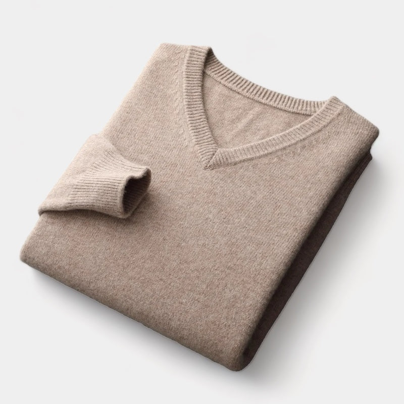 OLD MONEY Merino V-Hals Trui