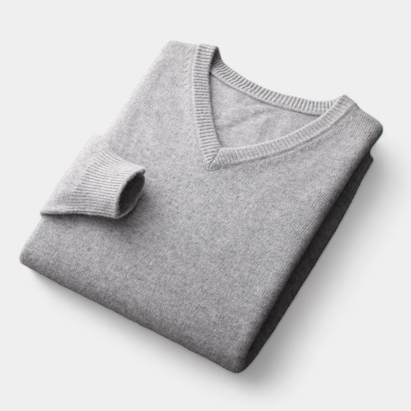 OLD MONEY Merino V-Hals Trui