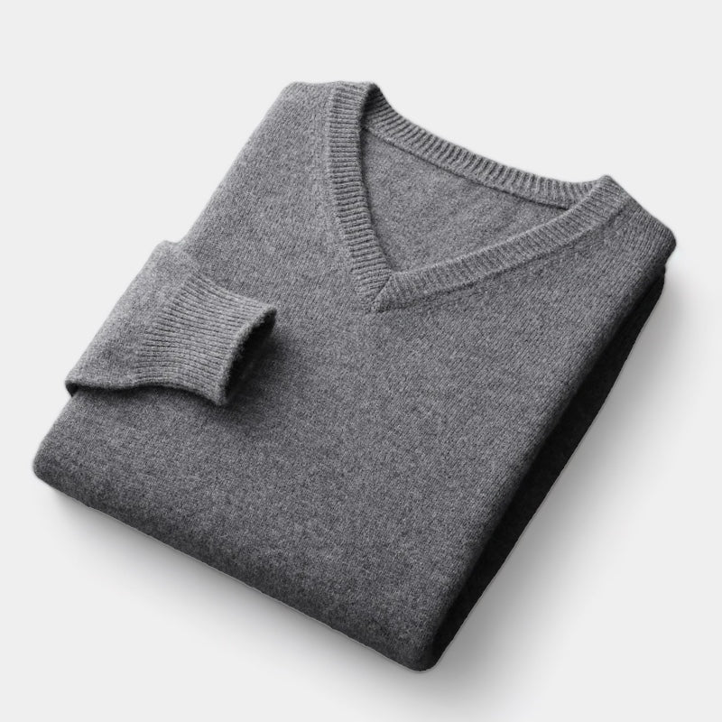 OLD MONEY Merino V-Hals Trui