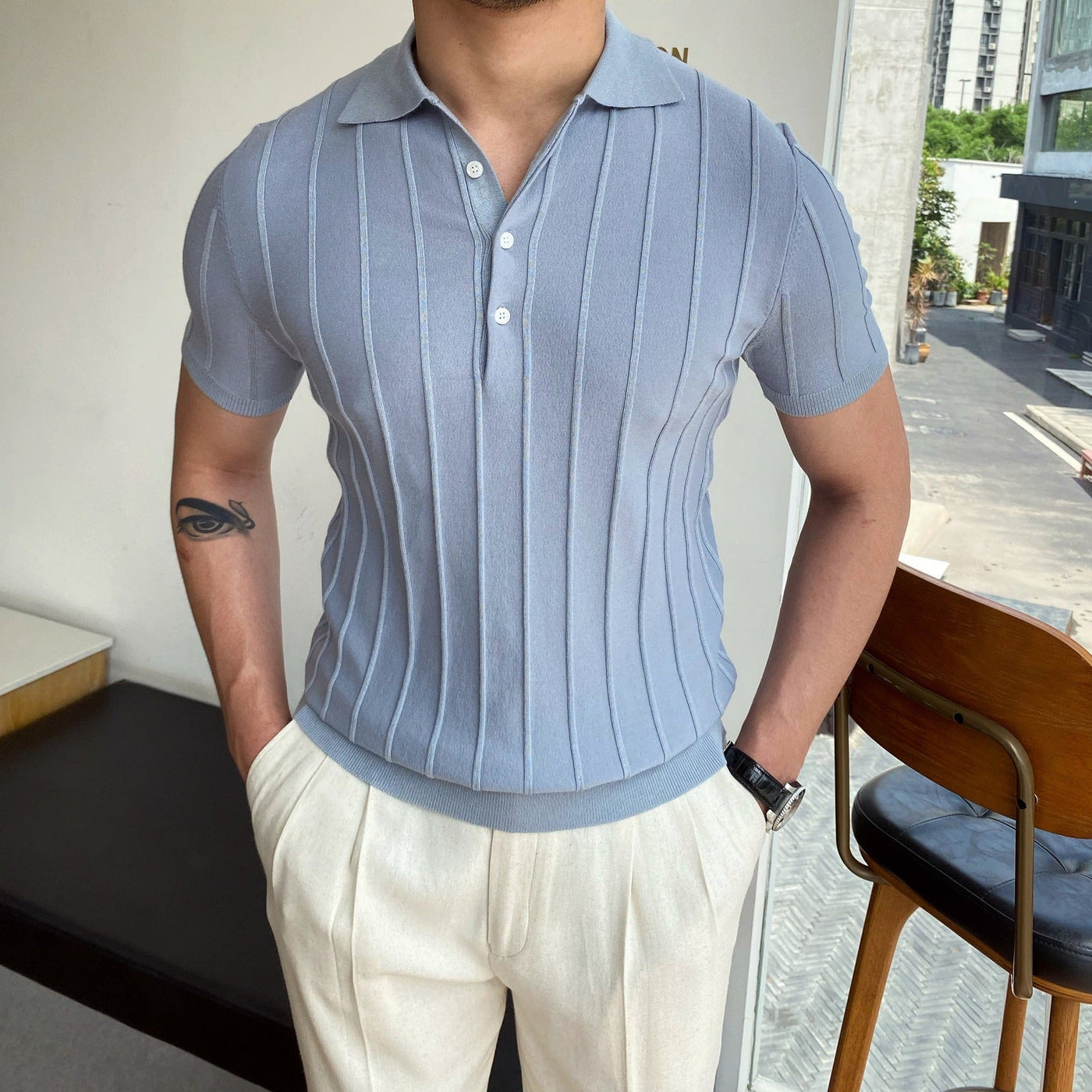 OLD MONEY Gestreepte Polo
